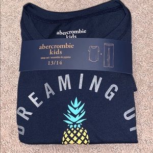 Abercrombie Kids Pineapple Pajama Set size 13/14